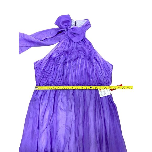 Mac Duggal Ieena Sz 10 Dress 55848 Halter A-Line Evening Gown Orchid Purple New - Picture 9 of 11